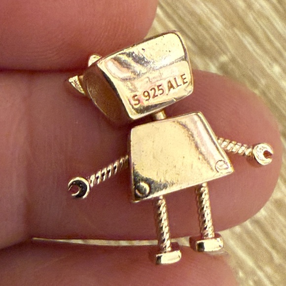 Rose Gold Robot Charm - Picture 6 of 6